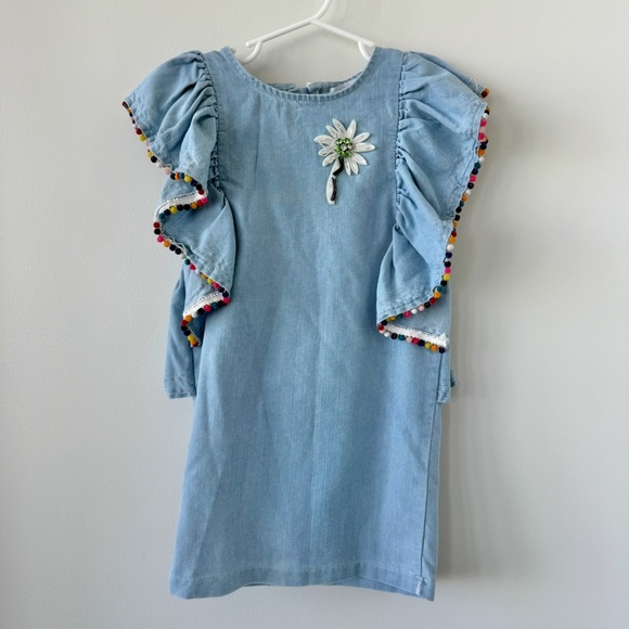 Lola + The Boys Denim Kids Dress - Picture 1 of 5